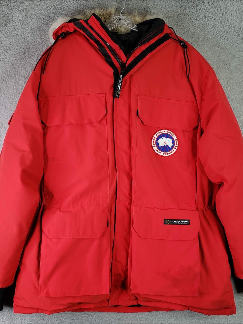 Vintage Rare Canada Goose Mens Red Down Expedition Winter Parka Coat Size XL